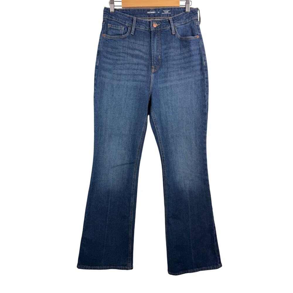 Old Navy‎ higher high rise flare jeans 90s retro dark sz 10